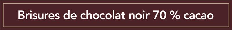 Biscuits Chocolat noir 70 % cacao